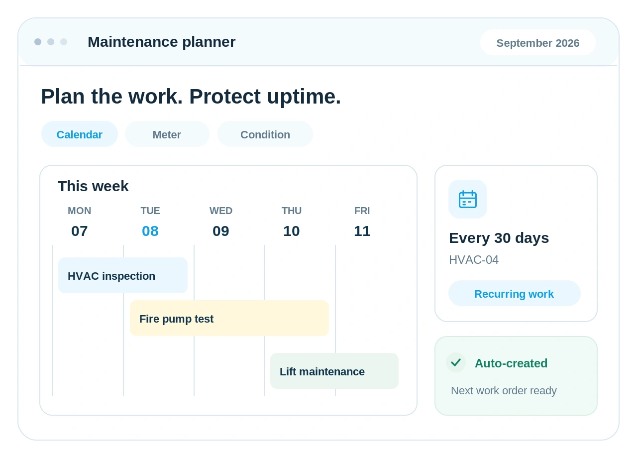 Automated maintenance scheduling