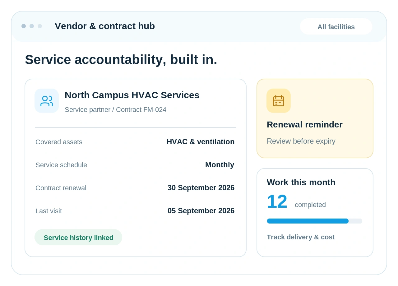 Vendor contract management